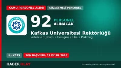 Kafkas Üniversitesi 92 sözleşmeli personel alımı ilanı 2026